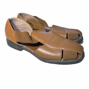 City Snapper Womens Cap Toe Leather Comfort Sandals